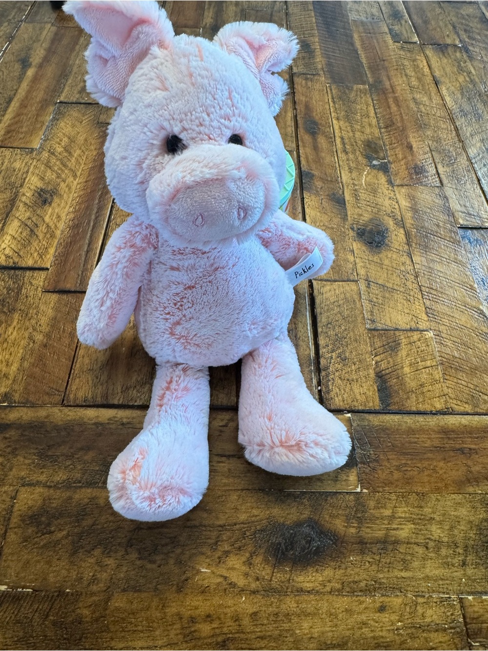 Keel Toys Love to Hug Pink Pig Plush 14" Stuffed Animal Personalized Pickles EUC